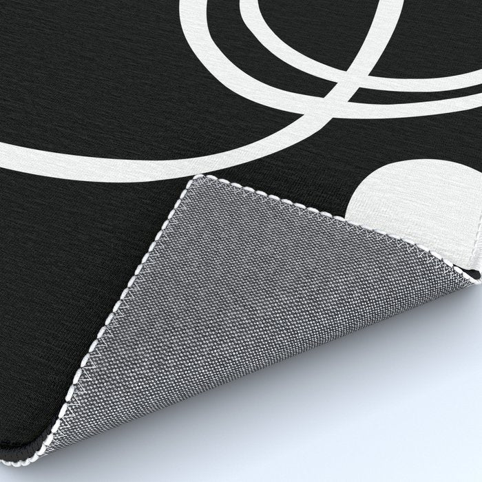 Line Art, Modern, Minimal, Black and White Rug Gallery Image 4