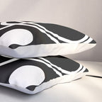 Line Art, Modern, Minimal, Black and White Pillow Sham Gallery Image 3
