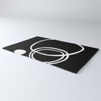 Line Art, Modern, Minimal, Black and White Rug Gallery Image 3