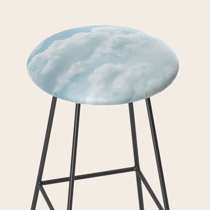 Soft Blue Clouds #2 #clouds #wall #art #society6 Stool Gallery Image 2