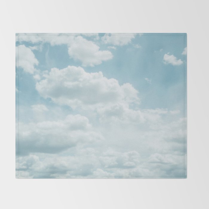 Soft Blue Clouds #2 #clouds #wall #art #society6 Throw Blanket Gallery Image 2