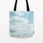 Soft Blue Clouds #2 #clouds #wall #art #society6 Tote Bag Gallery Image 1