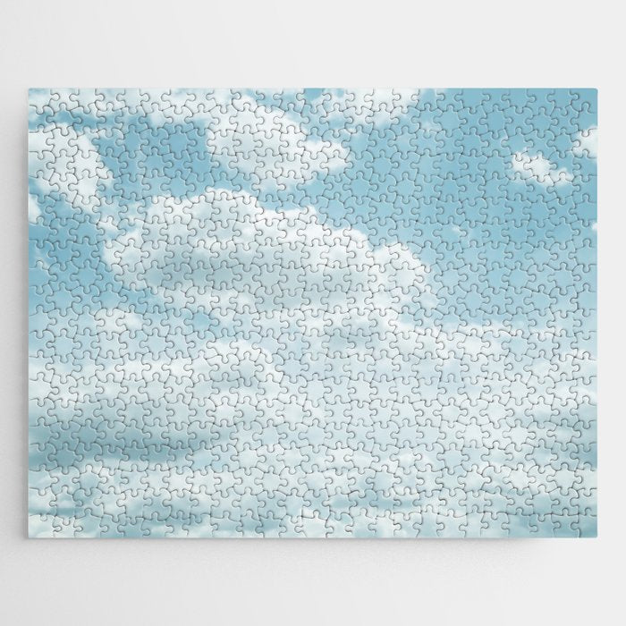Soft Blue Clouds #2 #clouds #wall #art #society6 Jigsaw Puzzle Gallery Image 1