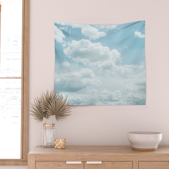 Soft Blue Clouds #2 #clouds #wall #art #society6 Wall Tapestry Gallery Image 2
