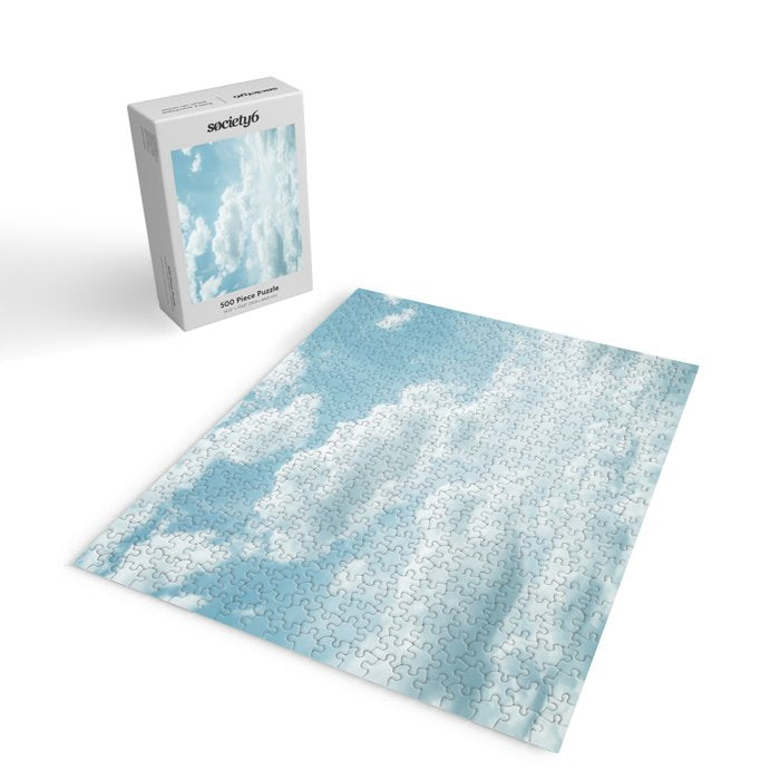 Soft Blue Clouds #2 #clouds #wall #art #society6 Jigsaw Puzzle Gallery Image 2