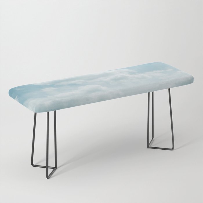 Soft Blue Clouds #2 #clouds #wall #art #society6 Bench Gallery Image 1