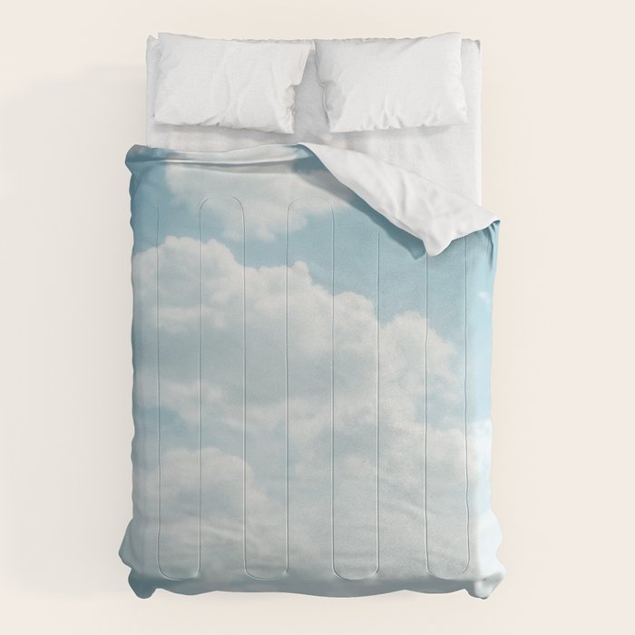 Soft Blue Clouds #2 #clouds #wall #art #society6 Comforter Gallery Image 1
