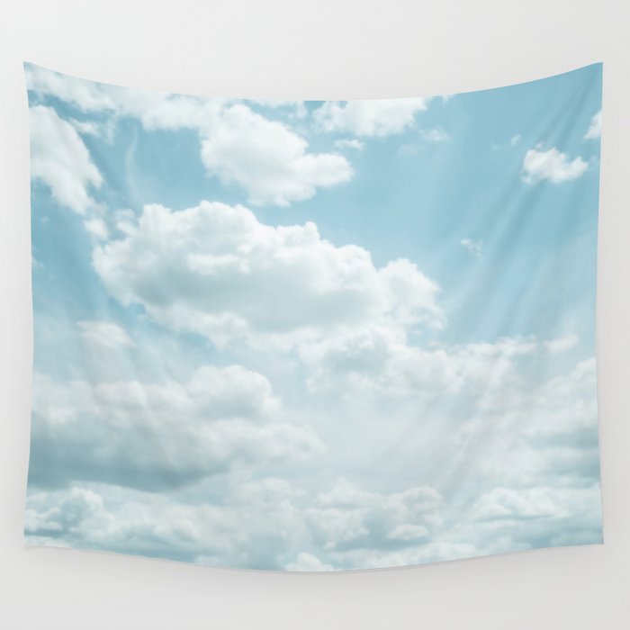 Soft Blue Clouds #2 #clouds #wall #art #society6 Wall Tapestry Gallery Image 4