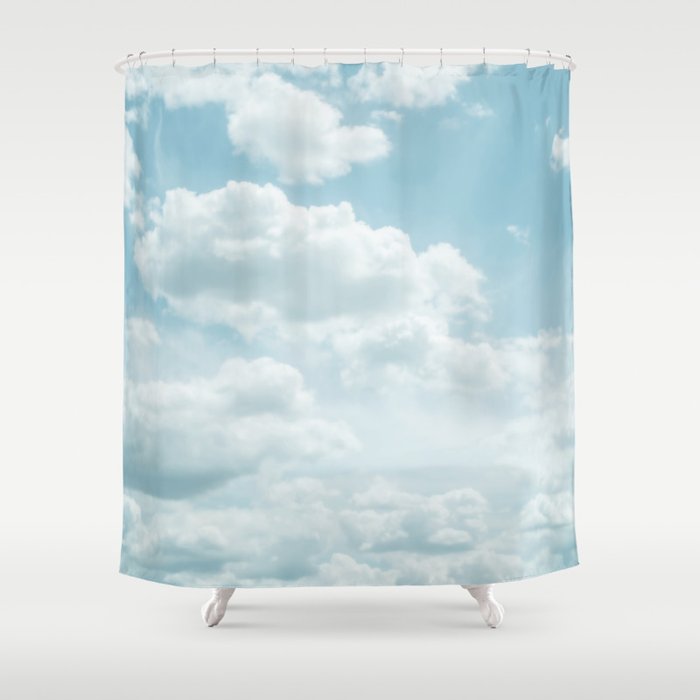 Soft Blue Clouds #2 #clouds #wall #art #society6 Shower Curtain Gallery Image 1