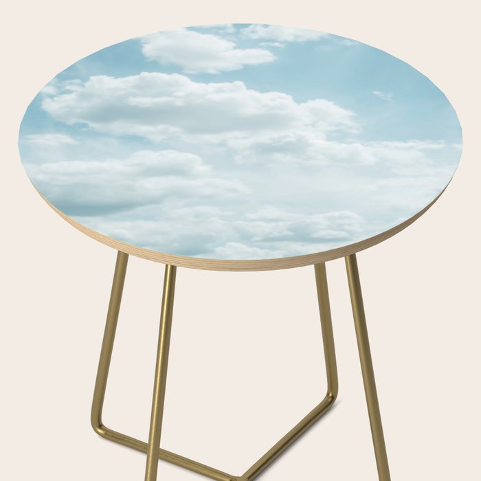 Soft Blue Clouds #2 #clouds #wall #art #society6 Side Table Gallery Image 2