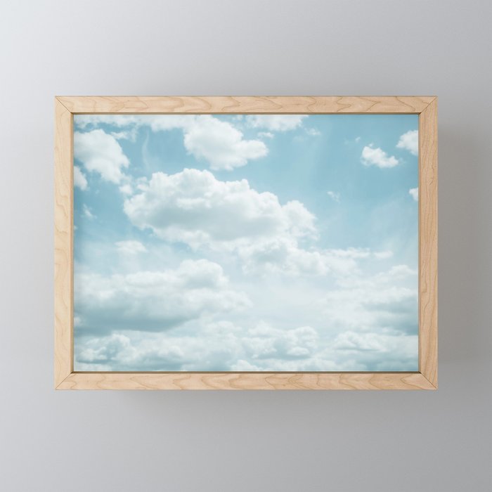 Soft Blue Clouds #2 #clouds #wall #art #society6 Mini Art Print Gallery Image 1