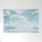 Soft Blue Clouds #2 #clouds #wall #art #society6 Welcome Mat Gallery Image 1