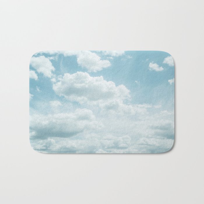 Soft Blue Clouds #2 #clouds #wall #art #society6 Bath Mat Gallery Image 1