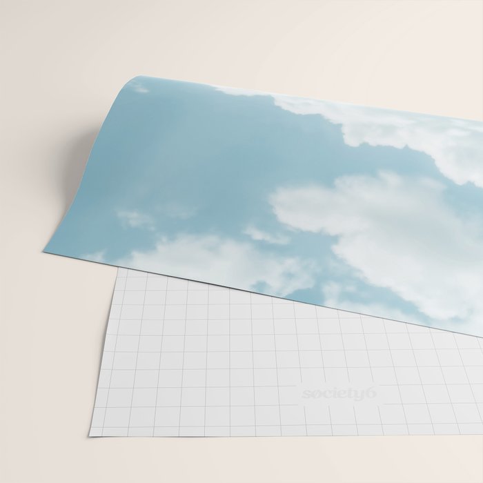 Soft Blue Clouds #2 #clouds #wall #art #society6 Wrapping Paper Gallery Image 2