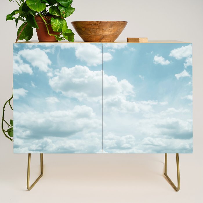 Soft Blue Clouds #2 #clouds #wall #art #society6 Credenza Gallery Image 1
