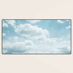 Soft Blue Clouds #2 #clouds #wall #art #society6 Desk Mat Gallery Image 3