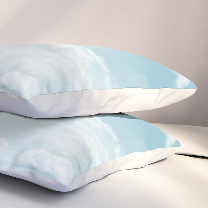 Soft Blue Clouds #2 #clouds #wall #art #society6 Pillow Sham Gallery Image 3