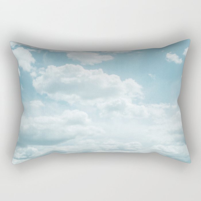 Soft Blue Clouds #2 #clouds #wall #art #society6 Rectangular Pillow Gallery Image 2