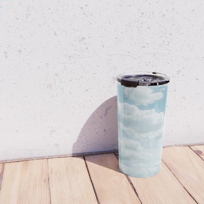 Soft Blue Clouds #2 #clouds #wall #art #society6 Travel Mug Gallery Image 4
