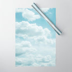 Soft Blue Clouds #2 #clouds #wall #art #society6 Wrapping Paper Gallery Image 1