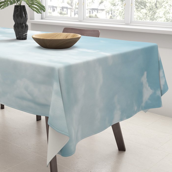 Soft Blue Clouds #2 #clouds #wall #art #society6 Tablecloth Gallery Image 3