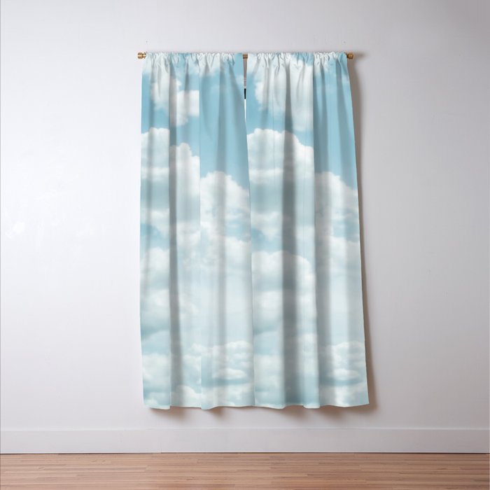 Soft Blue Clouds #2 #clouds #wall #art #society6 Window Curtain Gallery Image 3