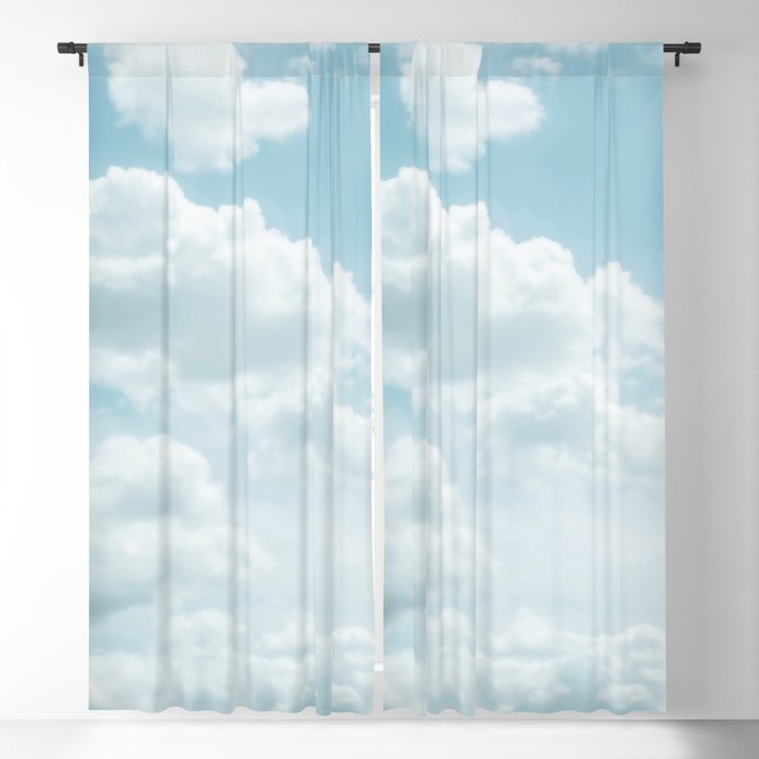 Soft Blue Clouds #2 #clouds #wall #art #society6 Window Curtain Gallery Image 1