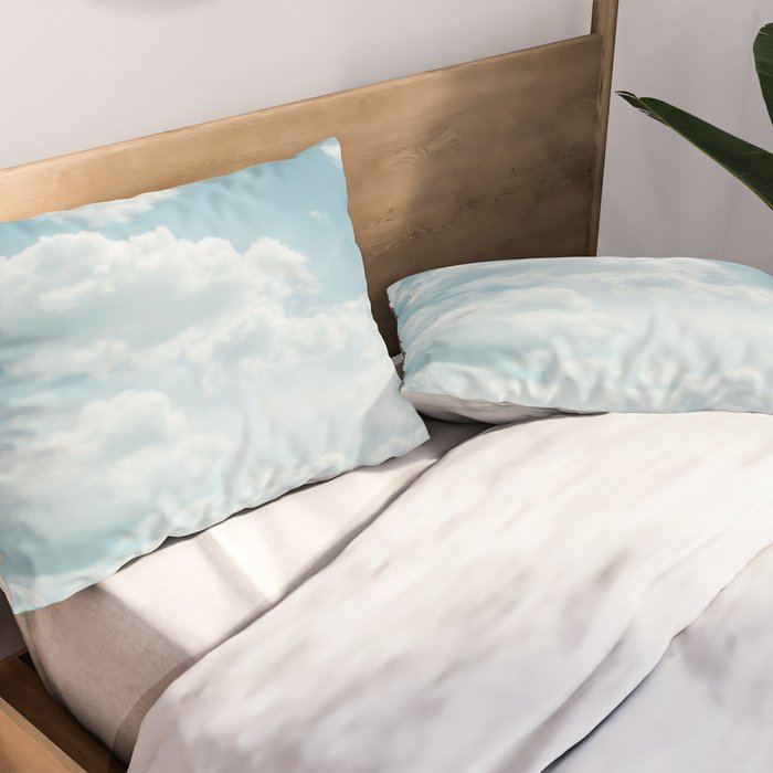 Soft Blue Clouds #2 #clouds #wall #art #society6 Pillow Sham Gallery Image 2