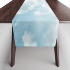 Soft Blue Clouds #2 #clouds #wall #art #society6 Table Runner Gallery Image 1