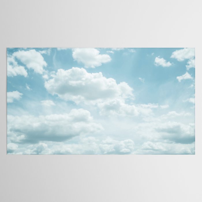 Soft Blue Clouds #2 #clouds #wall #art #society6 Tablecloth Gallery Image 2