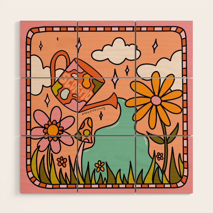 Scorpio Garden Wood Wall Art Gallery Image 1