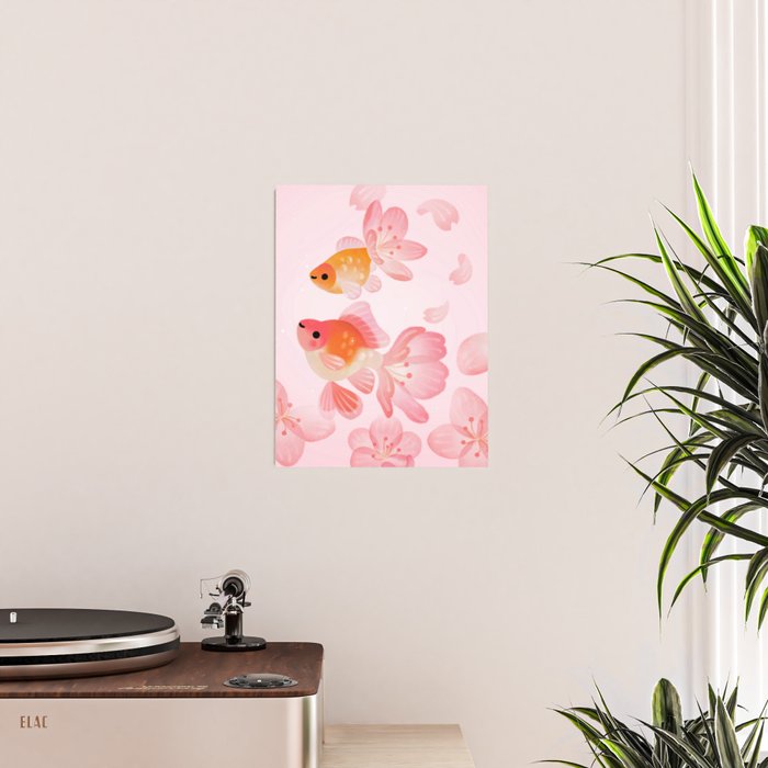 Cherry blossom goldfish Poster Gallery Image 2