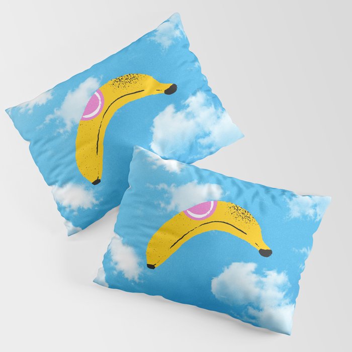 Banana Pop Art: Sky Edition Pillow Sham Gallery Image 1