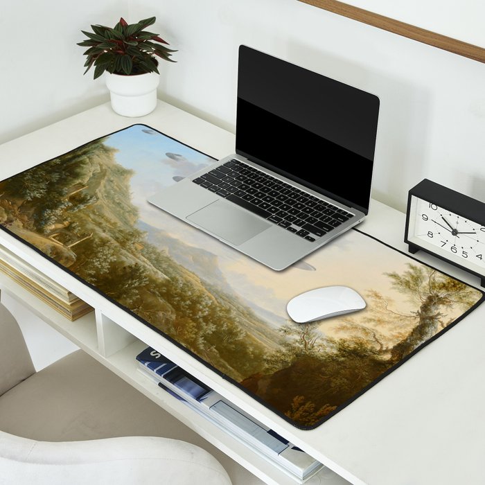 They were here all along / UFO in countryside Desk Mat Gallery Image 2