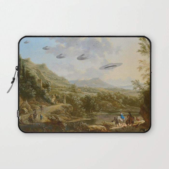 They were here all along / UFO in countryside Laptop Sleeve Gallery Image 1