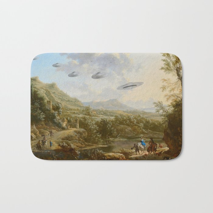 They were here all along / UFO in countryside Bath Mat Gallery Image 1