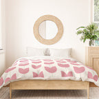 Spring Tulips VII Pink Mid Century Flowers Duvet Cover Gallery Image 3