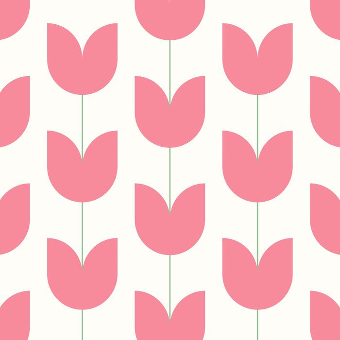 Spring Tulips VII Pink Mid Century Flowers Coffee Mug Gallery Image 2