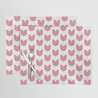 Spring Tulips VII Pink Mid Century Flowers Placemat Gallery Image 1
