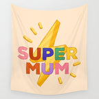 Retro Super Mum  Wall Tapestry Gallery Image 4