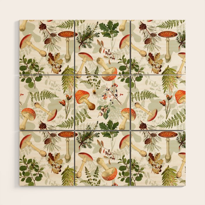 Vintage & Shabby Chic - Autumn Harvest Botanical Garden Wood Wall Art Gallery Image 1