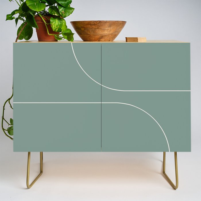 Modern Minimal Line Abstract XXIV Credenza Gallery Image 1