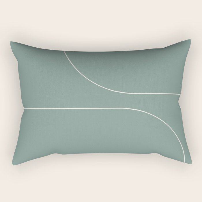 Modern Minimal Line Abstract XXIV Rectangular Pillow Gallery Image 2