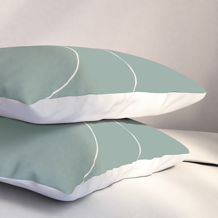 Modern Minimal Line Abstract XXIV Pillow Sham Gallery Image 3