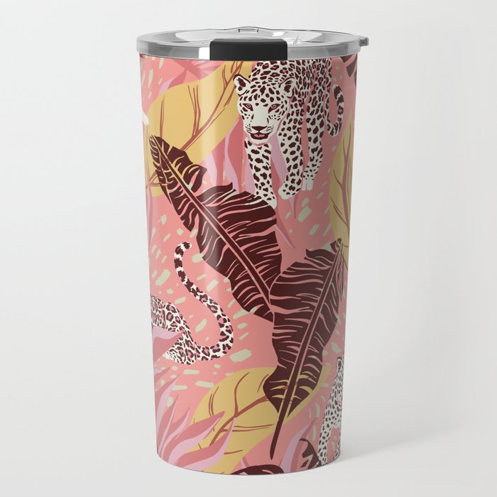 Leopard Crush Pink Travel Mug Gallery Image 1