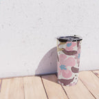 Blush Folk Floral Vase Travel Mug Gallery Image 4