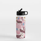Blush Folk Floral Vase Water Bottle Gallery Image 1