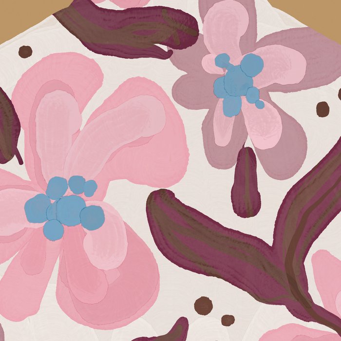 Blush Folk Floral Vase Coffee Mug Gallery Image 2