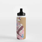 Blush Folk Floral Vase Water Bottle Gallery Image 2