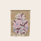 Blush Folk Floral Vase Wall Hanging Gallery Image 1